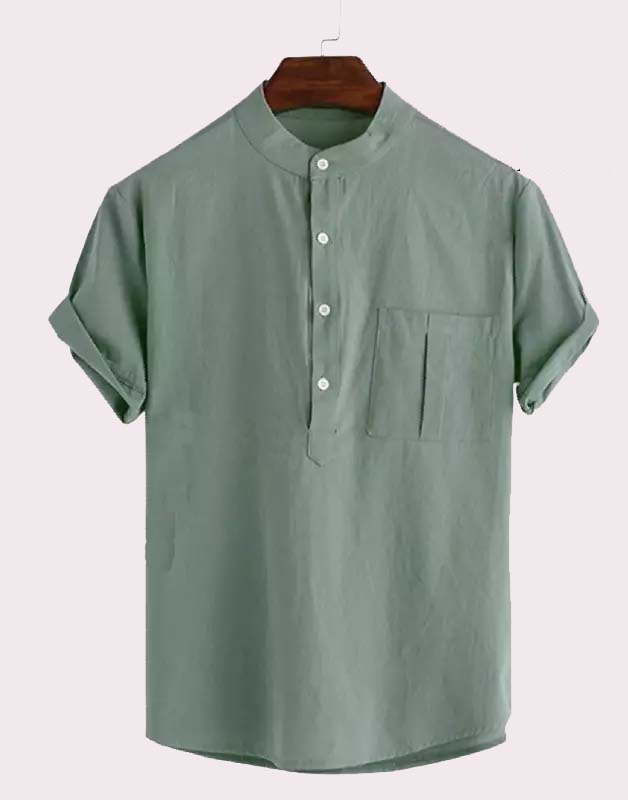 Short Sleeve Gents Light Olive Fotua