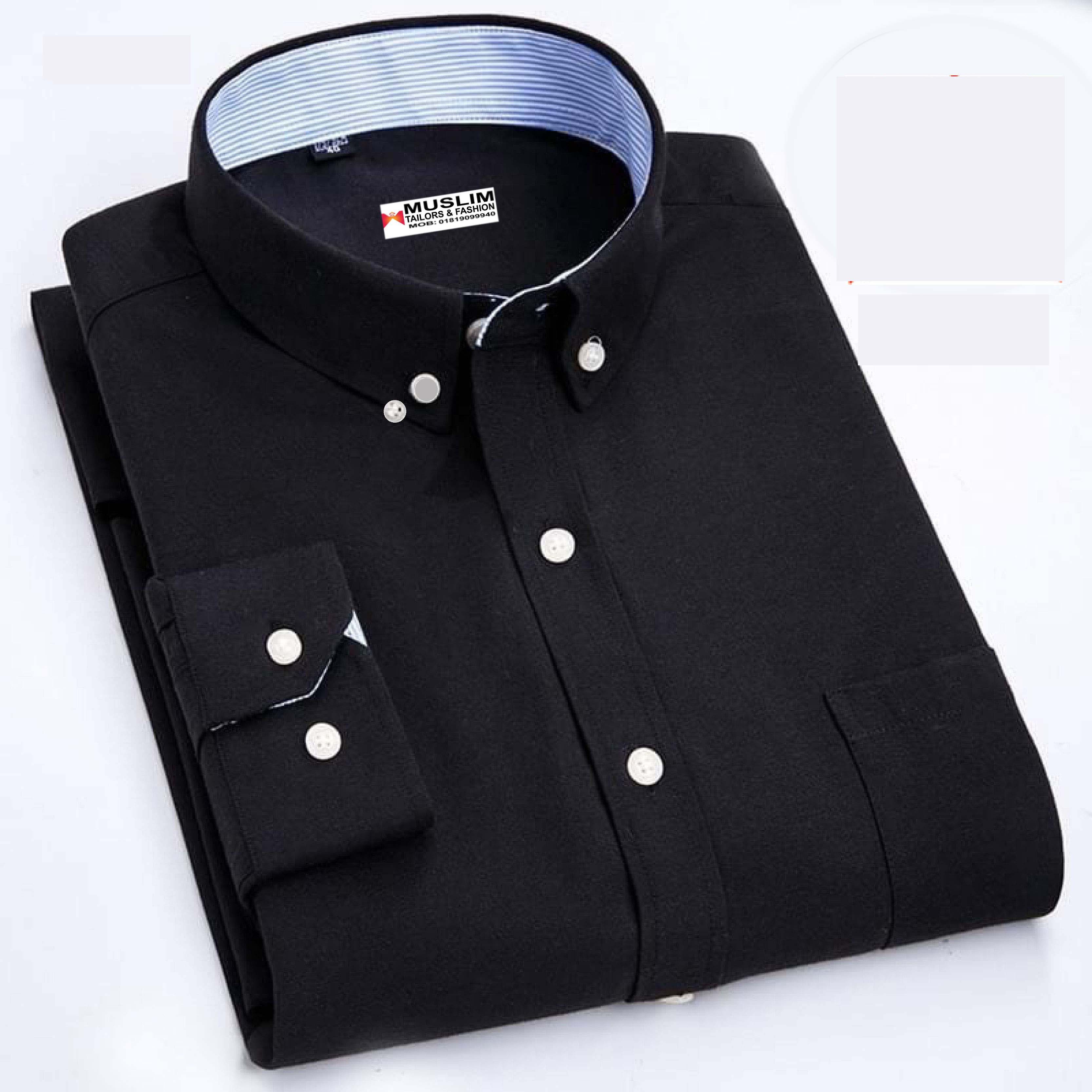 Black Long Sleeve Casual Shirt for Men 